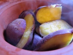 Steamed Sweet Potatoes in MEC - Peel and Puree to Make Baby Food