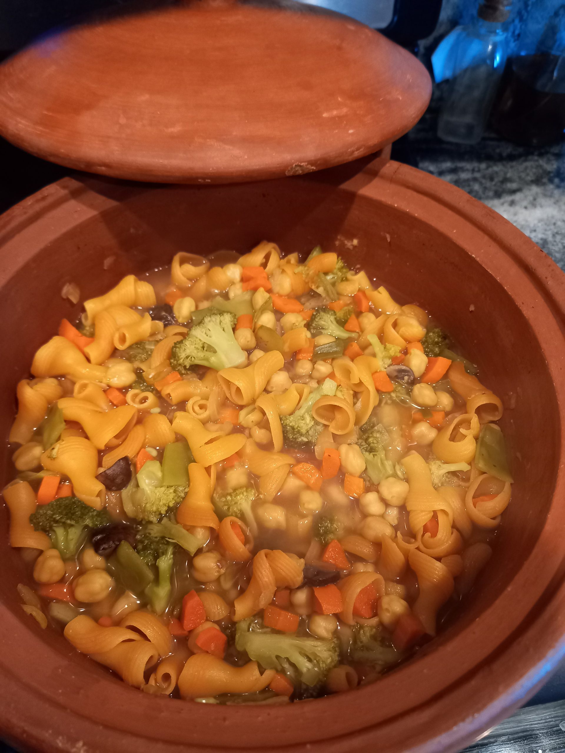 Nutritionally Dense Chickpea Soup with Pasta & Veggies