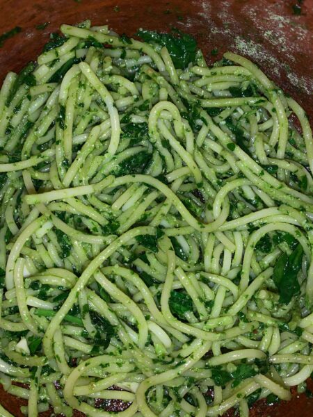 Fresh Basil Pesto Pasta in MEC