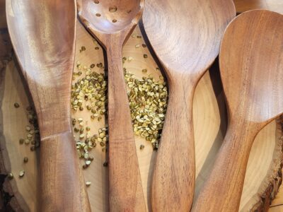 Non toxic spoon made from neem wood. ideal cooking set, wooden spoon.
